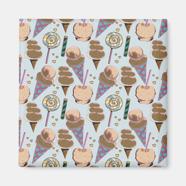 Eiscrememuster | Lollenmuster | Lollipop 25 Magnet (Vorne)