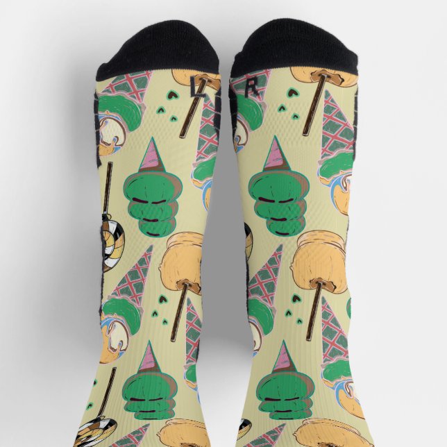 Eiscrememuster | Lollenmuster | Lollipop 25 Socken (Oben)