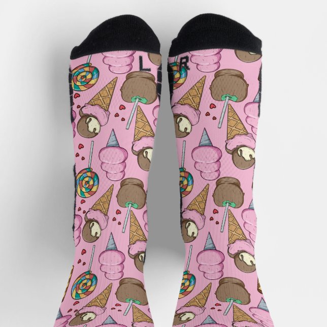 Eiscrememuster | Lollenmuster | Lollipop 26 Socken (Oben)