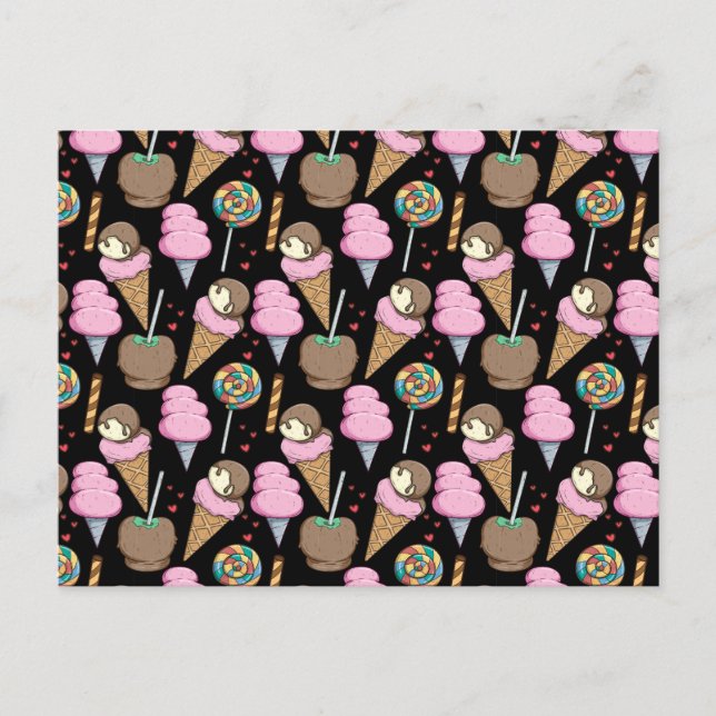 Eiscrememuster | Lollenmuster | Lollipop 28 Postkarte (Vorderseite)