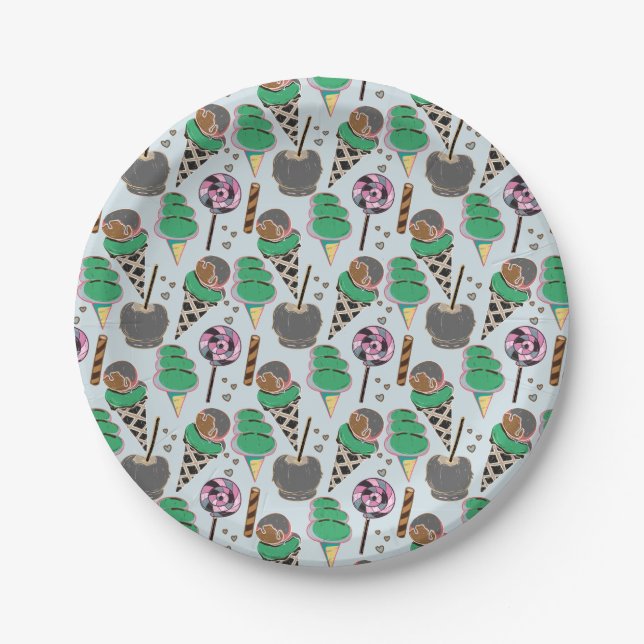Eiscrememuster | Lollenmuster | Lollipop 30 Pappteller (Vorderseite)