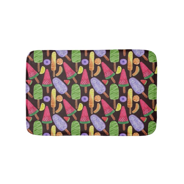 Eiscrememuster | Lollenmuster | Lollipop 4 Badematte (Vorderseite)