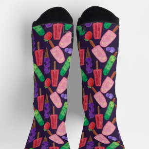 Eiscrememuster Lollenmuster Lollipop 6 Socken