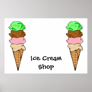 EiscremeShop-Plakat Poster