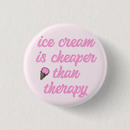 Eiscremetherapie - Funny Summer Quote Button