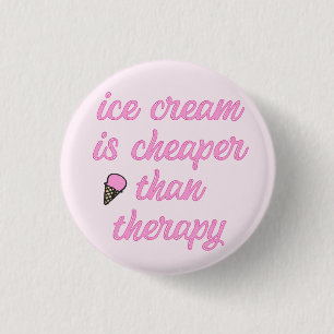 Eiscremetherapie - Funny Summer Quote Button