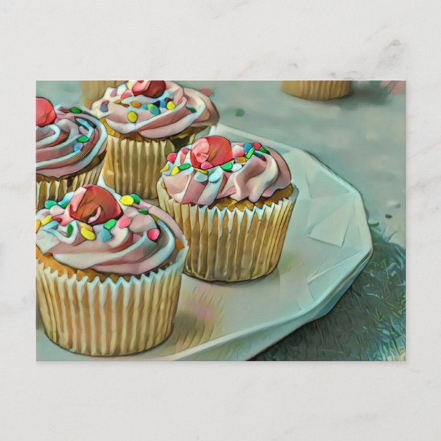 Eiscremetorte Postkarte (Vorderseite)