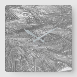 Eisdesign an der Wall-Uhr Quadratische Wanduhr
