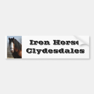 Eisen-PferdClydesdales Autoaufkleber