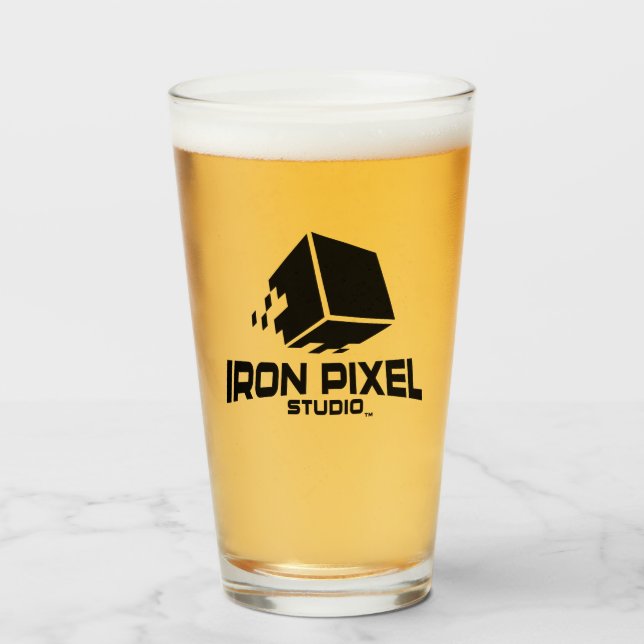 Eisen-Pixel-Glas-Cup Glas (Vorne (Gefüllt))