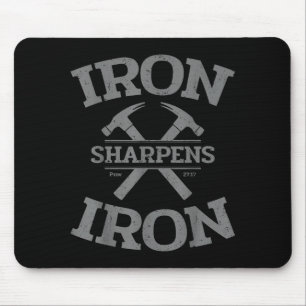 Eisen schärft Eisen Sprüche 27_17 Fitnessstudio Wo Mousepad