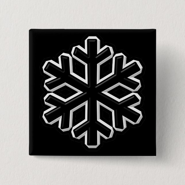Eisen-Schneeflocke Button (Vorderseite)