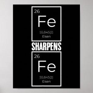 Eisen Sharpens Eisen Bibel Verse Periodischer Tisc Poster