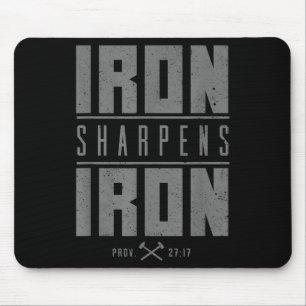 Eisen Sharpens Eisen Christlich Men Bible Scriptin Mousepad