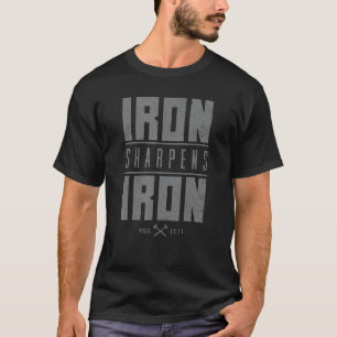 Eisen Sharpens Eisen Christlich Men Bible Scriptin T-Shirt