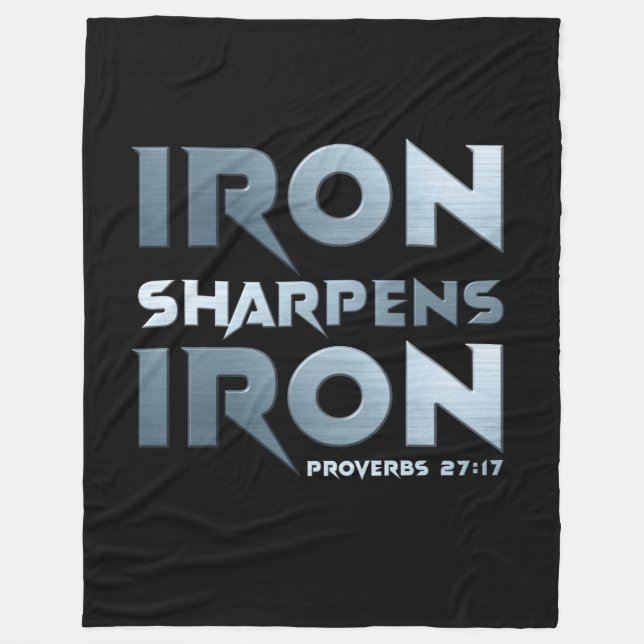 Eisen Sharpens Eisen - Christliches Men & Women Pr Fleecedecke (Vorderseite)