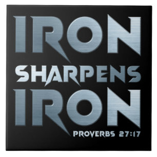 Eisen Sharpens Eisen - Christliches Men & Women Pr Fliese