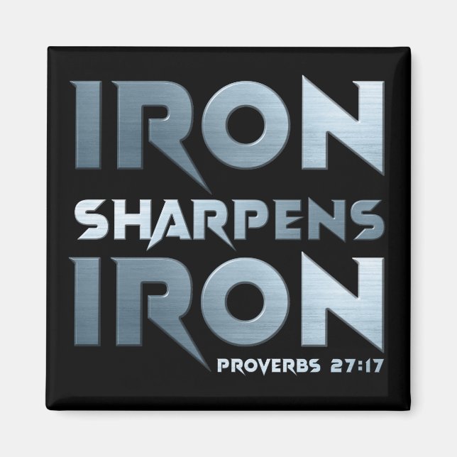 Eisen Sharpens Eisen - Christliches Men & Women Pr Magnet (Vorne)