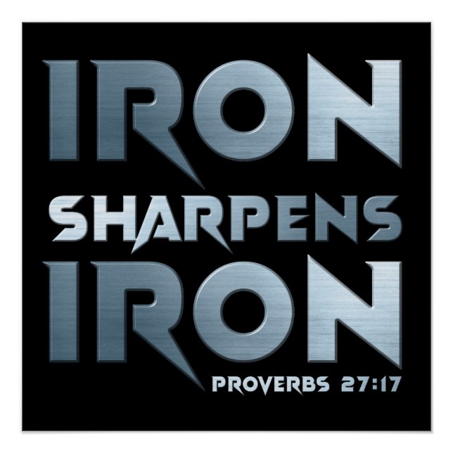 Eisen Sharpens Eisen - Christliches Men & Women Pr Poster (Vorderseite)
