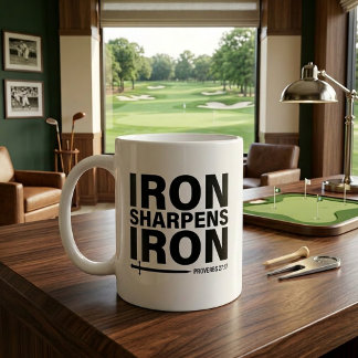 Eisen Sharpens Eisen - Sprichwörter 27:17 Tasse
