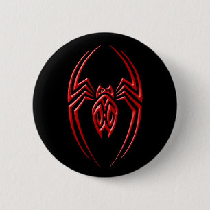 Eisen-Spinne - Rot und Schwarzes Button