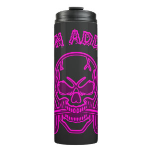 Eisen Suchtkranker - Totenkopf Bodybuilding und Ge Thermosbecher