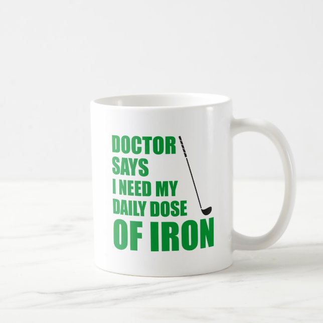 Eisen-Tasse Doktor-Says Daily Dose Of Kaffeetasse (Rechts)