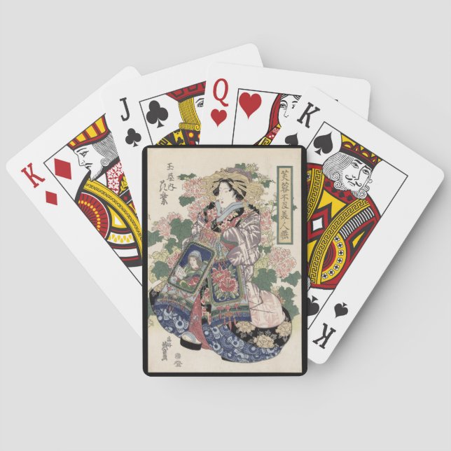 Eisen Ukiyo-e Geisha Spielkarten (Rückseite)