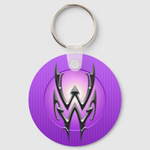 Eisen-Wassermann-Symbol, lila Schlüsselanhänger