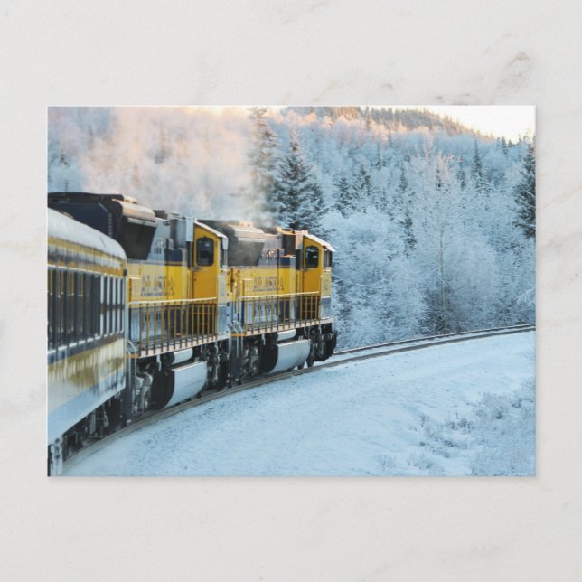 Eisenbahn Alaska Postkarte (Vorderseite)