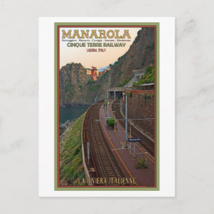 Eisenbahn Cinque Terre - Manarola Postkarte