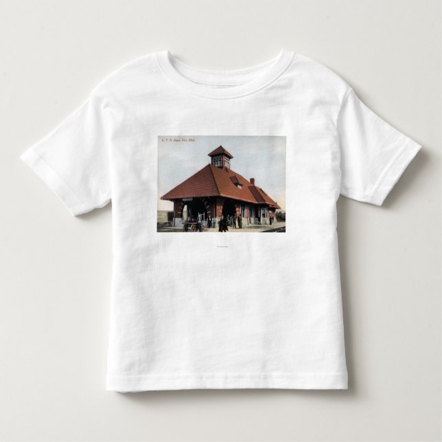 Eisenbahn-Depot G T u. R Kleinkind T-shirt (Vorderseite)