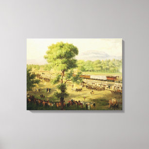 Eisenbahn im Tal von Mexiko, 1869 Leinwanddruck