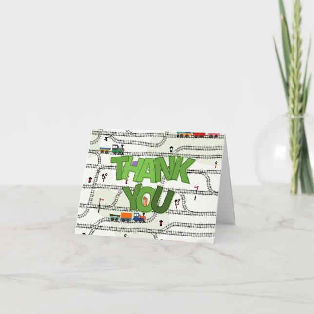 Eisenbahn-Kids-Zug Dankeskarte (Vorderseite)