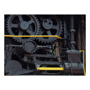 Eisenbahn-Motor Räder und Zahnradindustrie Poster
