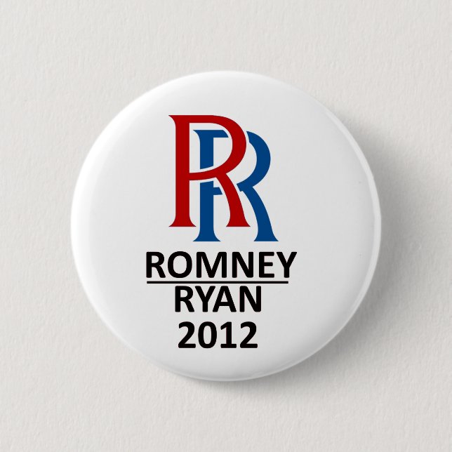 Eisenbahn Romney Ryan '12 Button (Vorderseite)