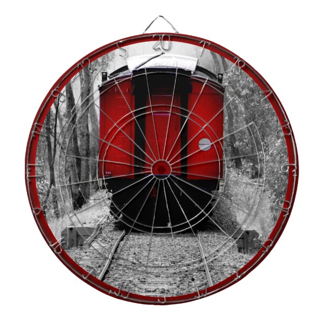 Eisenbahn Schwarzes und Rotes Erbe Dartscheibe (vorne)