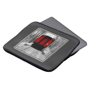 Eisenbahn Schwarzes und Rotes Erbe Laptopschutzhülle