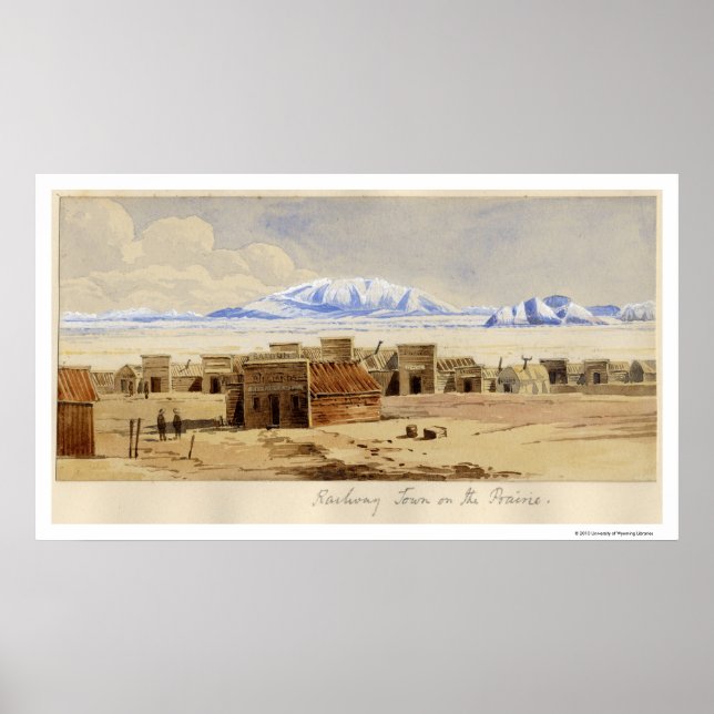 Eisenbahn Stadt am Prairie Poster (Vorne)