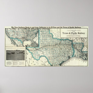Eisenbahn Texas Pazifik Poster
