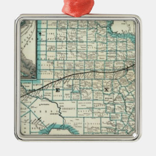 Eisenbahn Texas Pazifik Silbernes Ornament