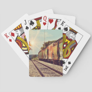 Eisenbahn-themenorientierte Spielkarten