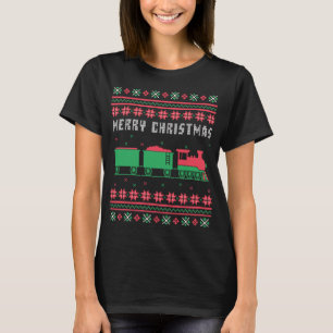 Eisenbahn Ugly Weihnachtsschwitz T-Shirt