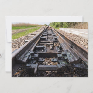 Eisenbahn verschwindet in der Ferne Dankeskarte