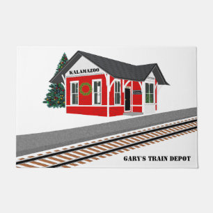 Eisenbahnbahnhof Personalisierte Türschlösser Fußmatte