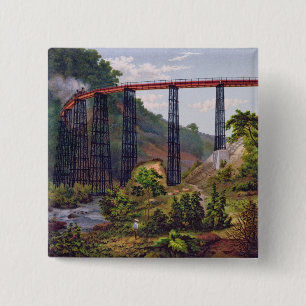 Eisenbahnbrücke bei Metlac, 'vom Album des Mexic Button