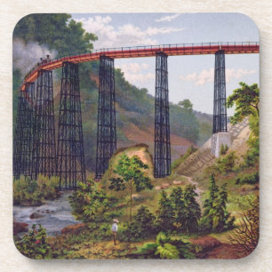 Eisenbahnbrücke bei Metlac, 'vom Album des Mexic Untersetzer