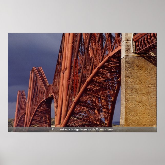 Eisenbahnbrücke Forth von Süd-Queensferry Poster (Vorne)