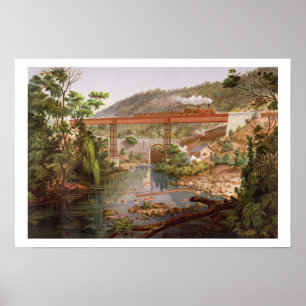 Eisenbahnbrücke in Atoyac, aus dem "Album des Mexi Poster
