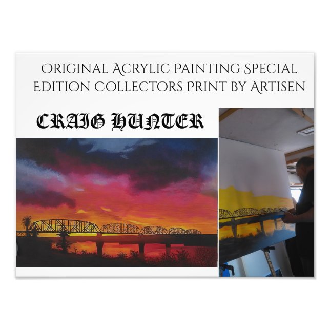 Eisenbahnbrücke Parker Arizona Fotodruck (Vorne)